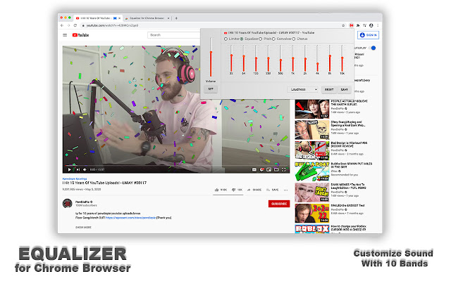 Screenshot 2 of Equalizer for Chrome browser