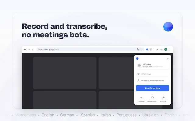 Screenshot 1 of Bluedot: AI notetaker & Meeting Recorder