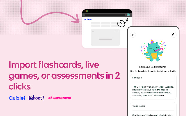 Screenshot 1 of Knowt: Quizlet Import, AI Notes & Flashcards
