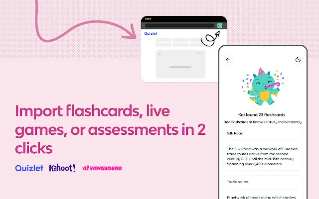 Screenshot 1 of Knowt: Quizlet Import, AI Notes & Flashcards