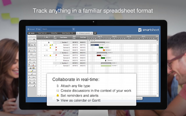 Screenshot 1 of Smartsheet Chrome App