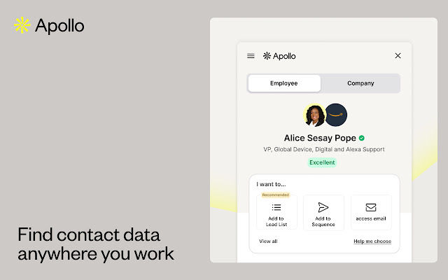 Screenshot 1 of Apollo.io: Free B2B Phone Number & Email Finder