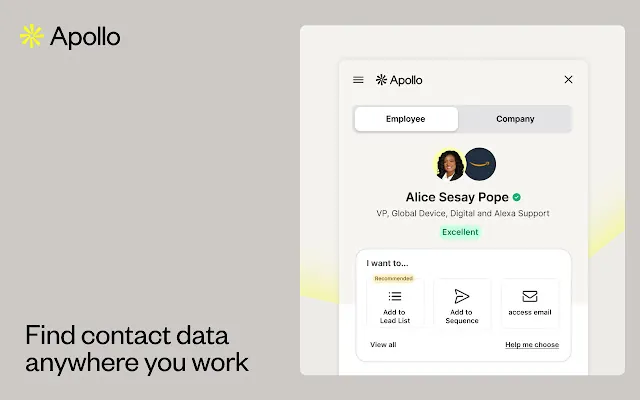 Screenshot 1 of Apollo.io: Free B2B Phone Number & Email Finder
