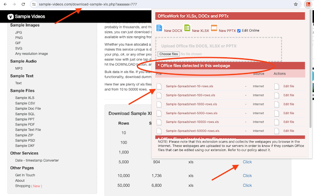 Screenshot 1 of Office online OfficeWork for XLS DOC and PPT