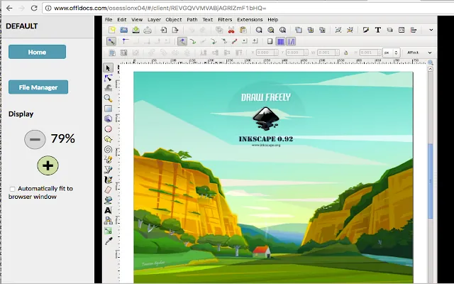 Screenshot 2 of Inkscape editor for draws and graphics