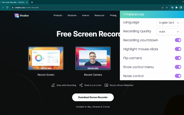 Screenshot 2 of Free Screen Recorder by Vmaker AI