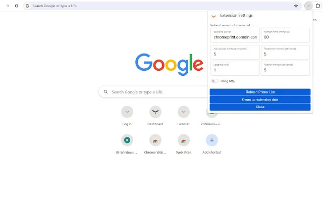 Screenshot 1 of YSoft SAFEQ Chrome Print