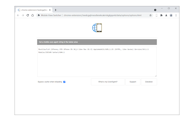 Screenshot 2 of Mobile View Switcher