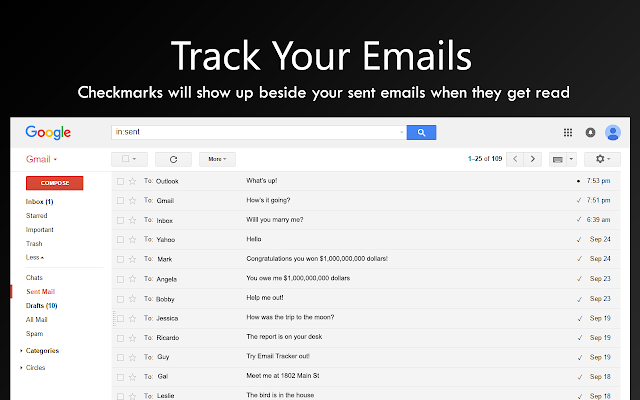Screenshot 1 of Email Tracker + Pixelblock Detector & Blocker