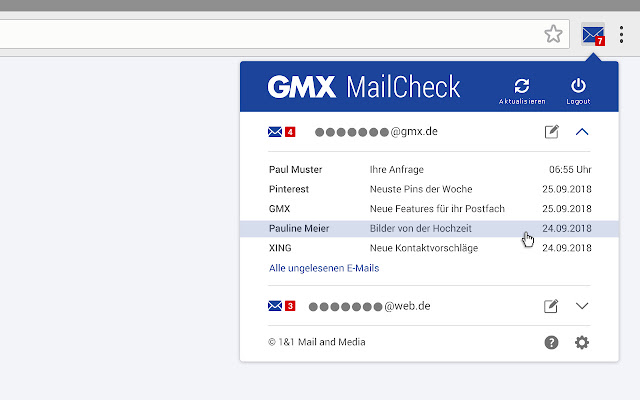Screenshot 2 of GMX MailCheck