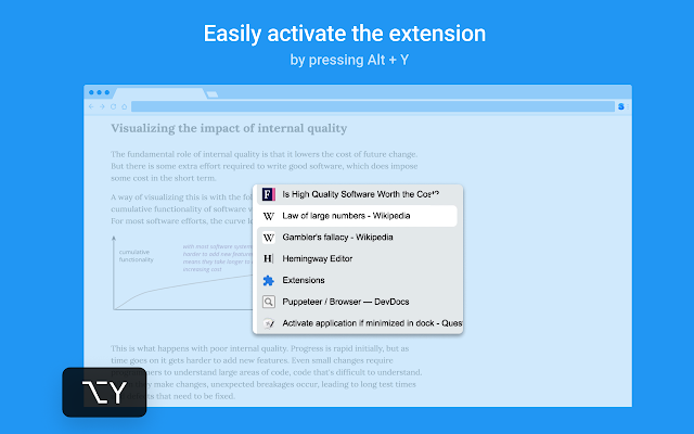 Screenshot 1 of Popup Tab Switcher