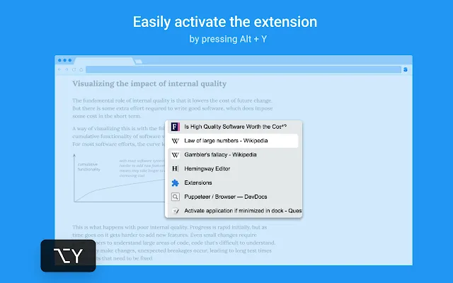 Screenshot 1 of Popup Tab Switcher