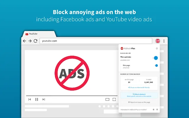Screenshot 1 of Adblock Plus - free ad blocker
