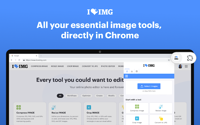 Screenshot 1 of Image Editor & Tools - iLoveIMG