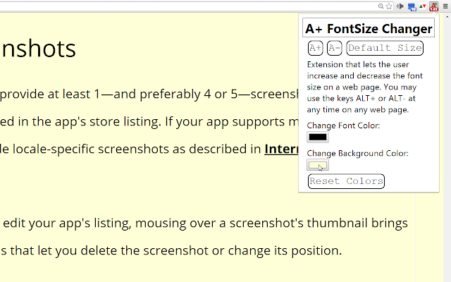 Screenshot 2 of A+ FontSize Changer