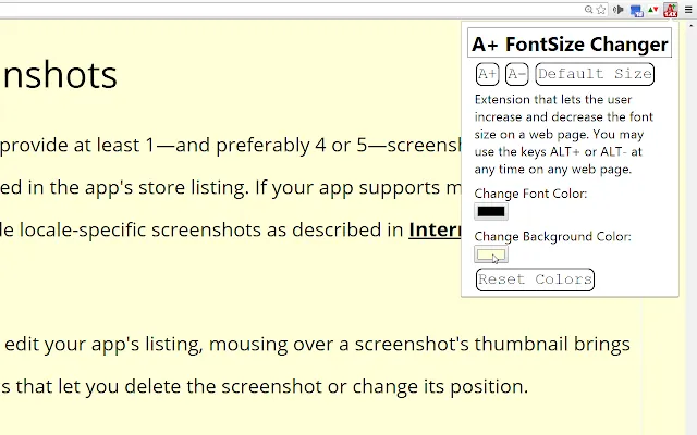 Screenshot 2 of A+ FontSize Changer