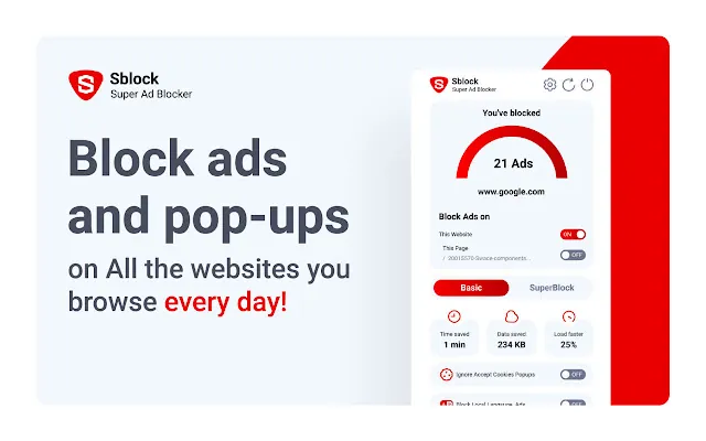 Screenshot 1 of SBlock - Super Ad Blocker