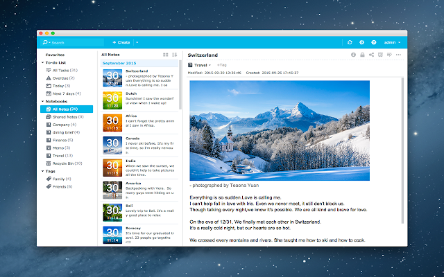 Screenshot 1 of Synology Note Station