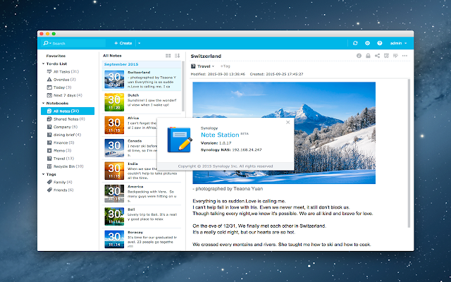 Screenshot 2 of Synology Note Station