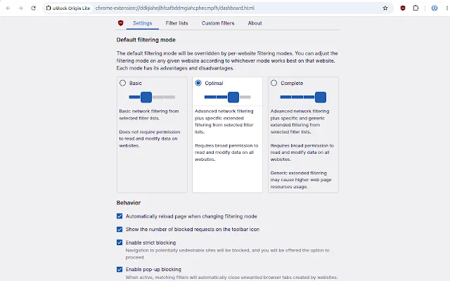Screenshot 2 of uBlock Origin Lite