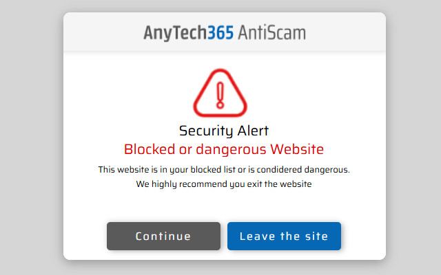 Screenshot 2 of AnyTech365 AntiScam SafeBrowse