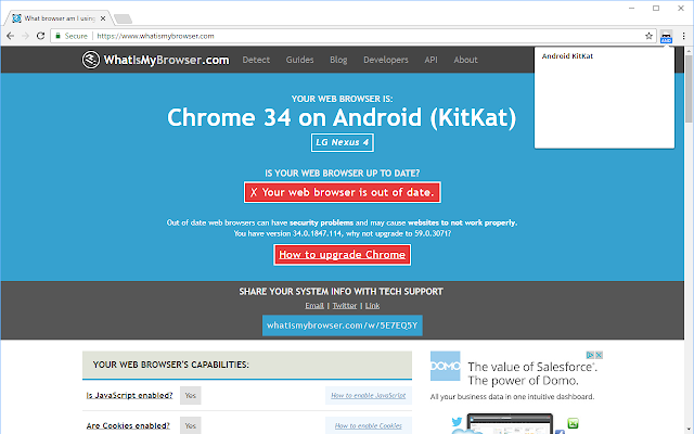 Screenshot 2 of User-Agent Switcher for Chrome
