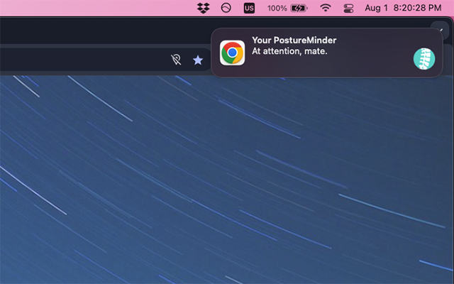 Screenshot 2 of PostureMinder