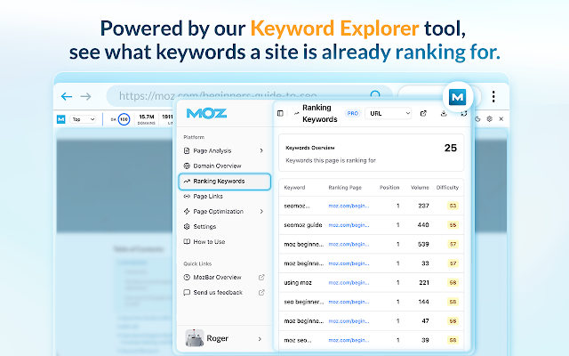 Screenshot 2 of MozBar