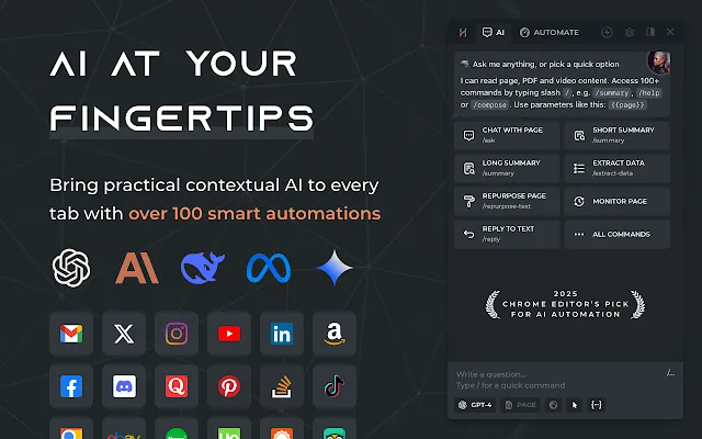 Screenshot 1 of HARPA AI: Web Automation with ChatGPT, Claude, Gemini, Grok