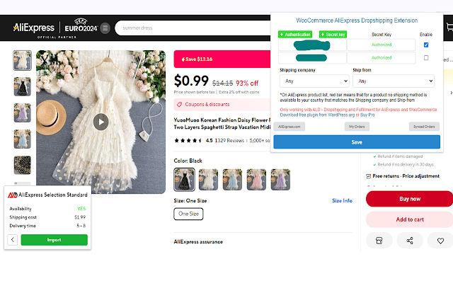 Screenshot 2 of WooCommerce AliExpress Dropshipping Extension