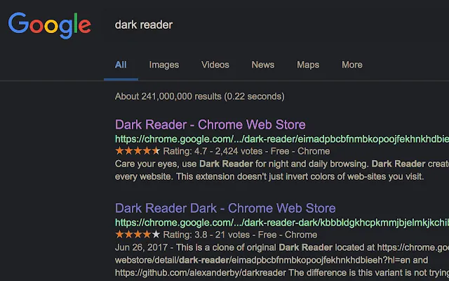 Screenshot 2 of Dark Reader