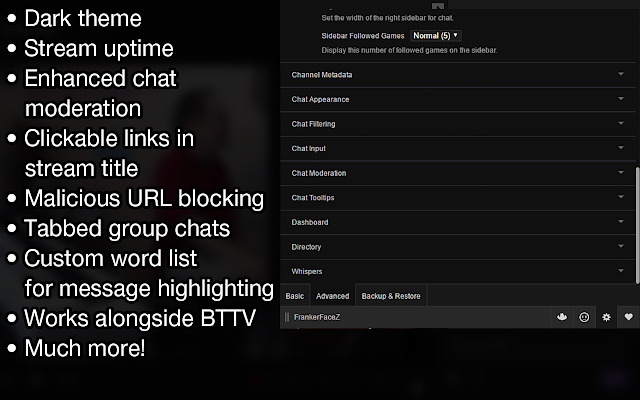 Screenshot 2 of FrankerFaceZ