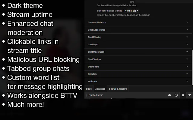 Screenshot 2 of FrankerFaceZ