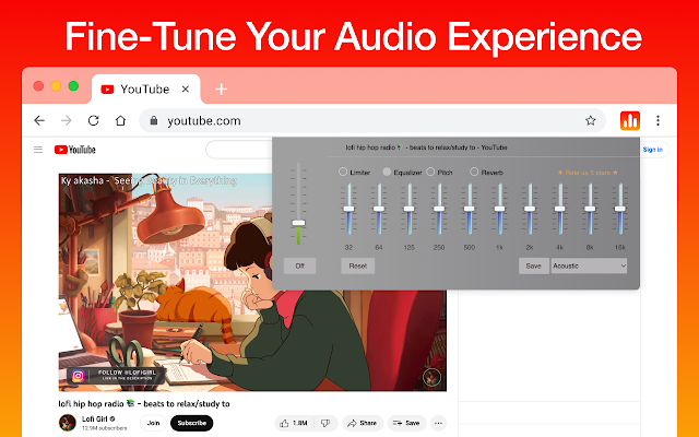 Screenshot 1 of Music Equalizer & Bass Booster – Sound Enhancer for Chrome