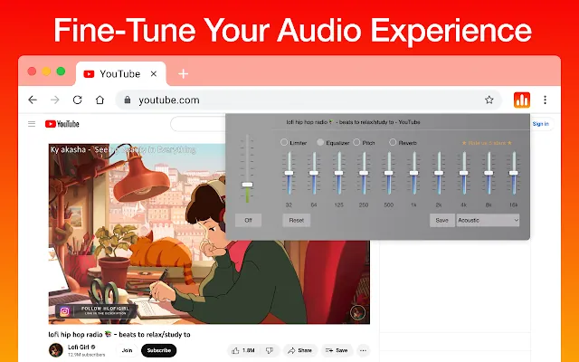 Screenshot 1 of Music Equalizer & Bass Booster – Sound Enhancer for Chrome