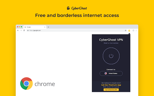 Screenshot 1 of CyberGhost VPN – Proxy for Chrome