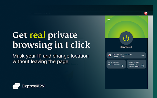 Screenshot 1 of ExpressVPN: VPN & proxy browser extension