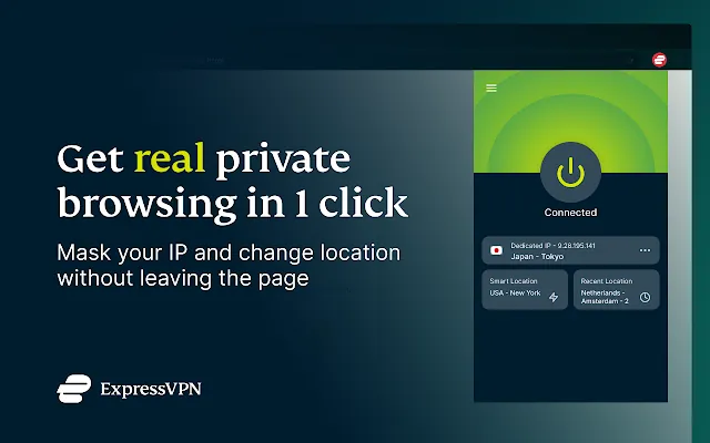 Screenshot 1 of ExpressVPN: VPN & proxy browser extension