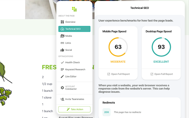 Screenshot 2 of Conductor for Chrome - SEO Extension