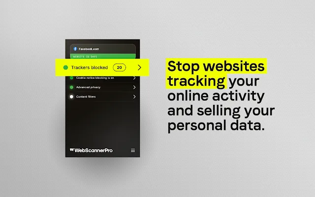 Screenshot 1 of WebScannerPro – Online Privacy Essentials