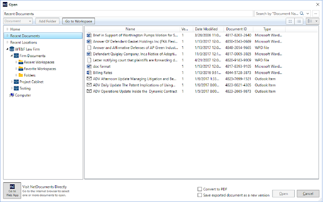 Screenshot 1 of NetDocuments