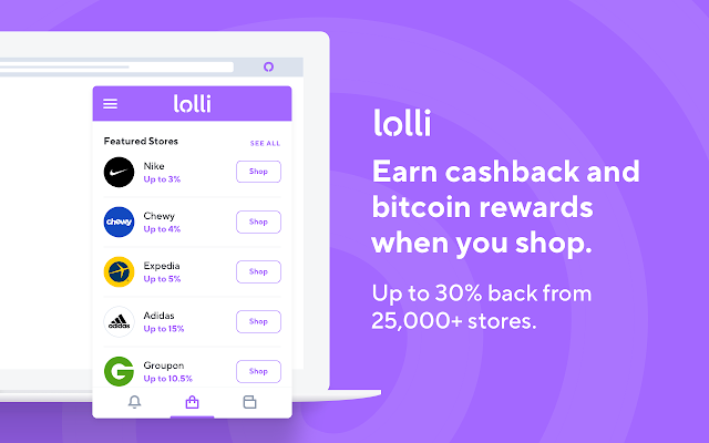 Screenshot 1 of Lolli: Earn Bitcoin and Cash Back