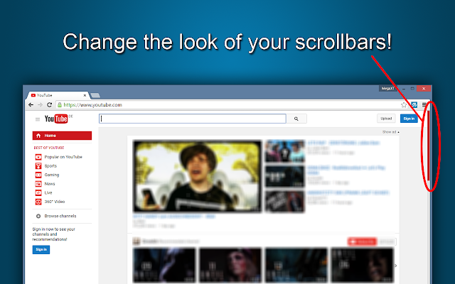 Screenshot 1 of Scrollbar Customizer