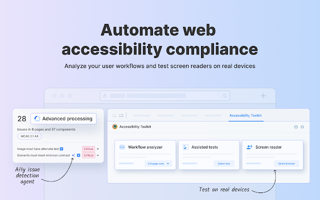 Screenshot 1 of BrowserStack Accessibility Toolkit