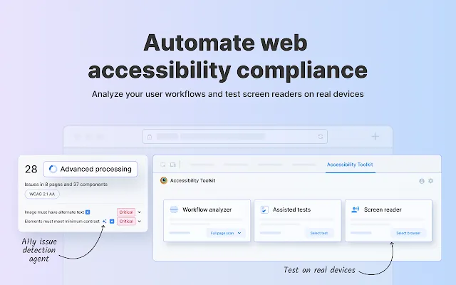 Screenshot 1 of BrowserStack Accessibility Toolkit