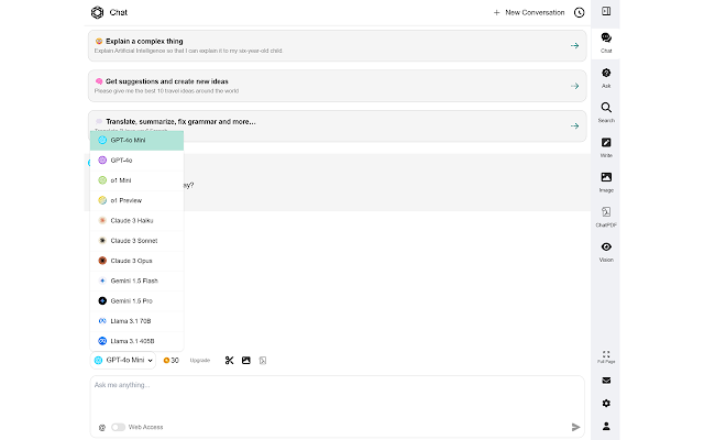 Screenshot 1 of Smart Sidebar: Chat GPT, Claude & DeepSeek