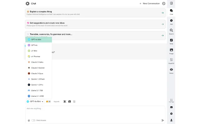 Screenshot 1 of Smart Sidebar: Chat GPT, Claude & DeepSeek