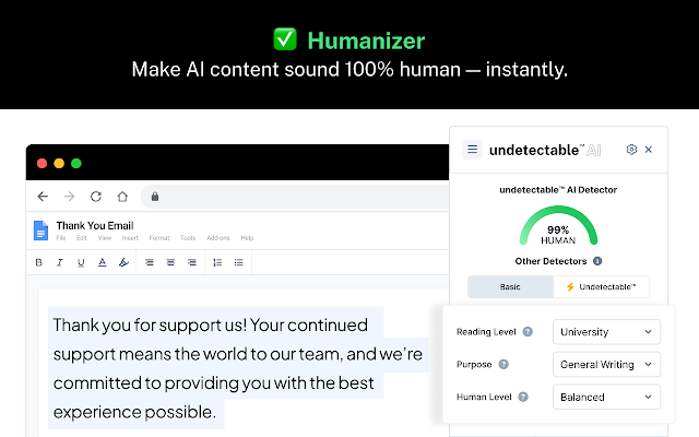 Screenshot 1 of Undetectable AI: Your AI tool kit