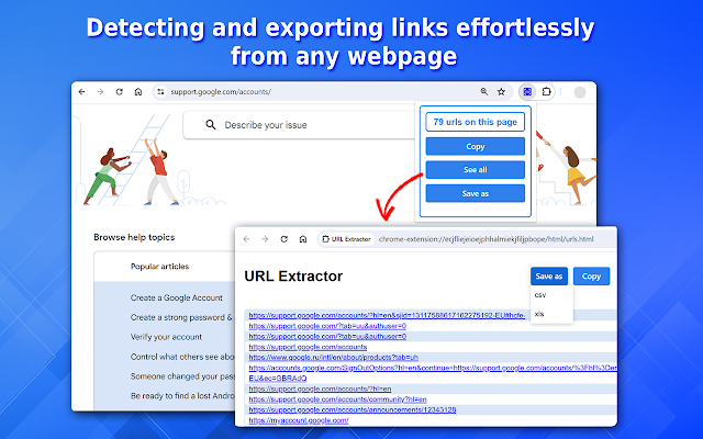 Screenshot 1 of URL Extractor