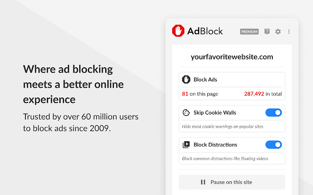 Screenshot 1 of AdBlock — block ads across the web